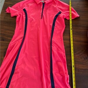 Callaway Pink Polo Shirt with Black Accents and matching shorts